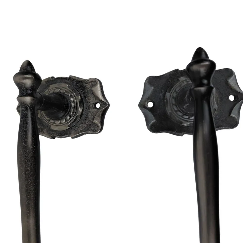 2 Vtg AMEROCK Carriage House Antique Pewter Silver Tone Towel Holder Bar 20